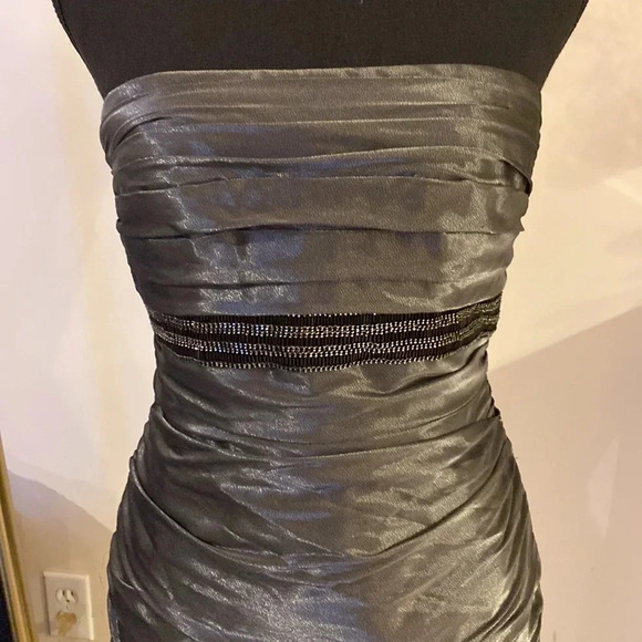 Carmen Marc Volvo metallic strapless dress size 4 - Picture 2 of 6